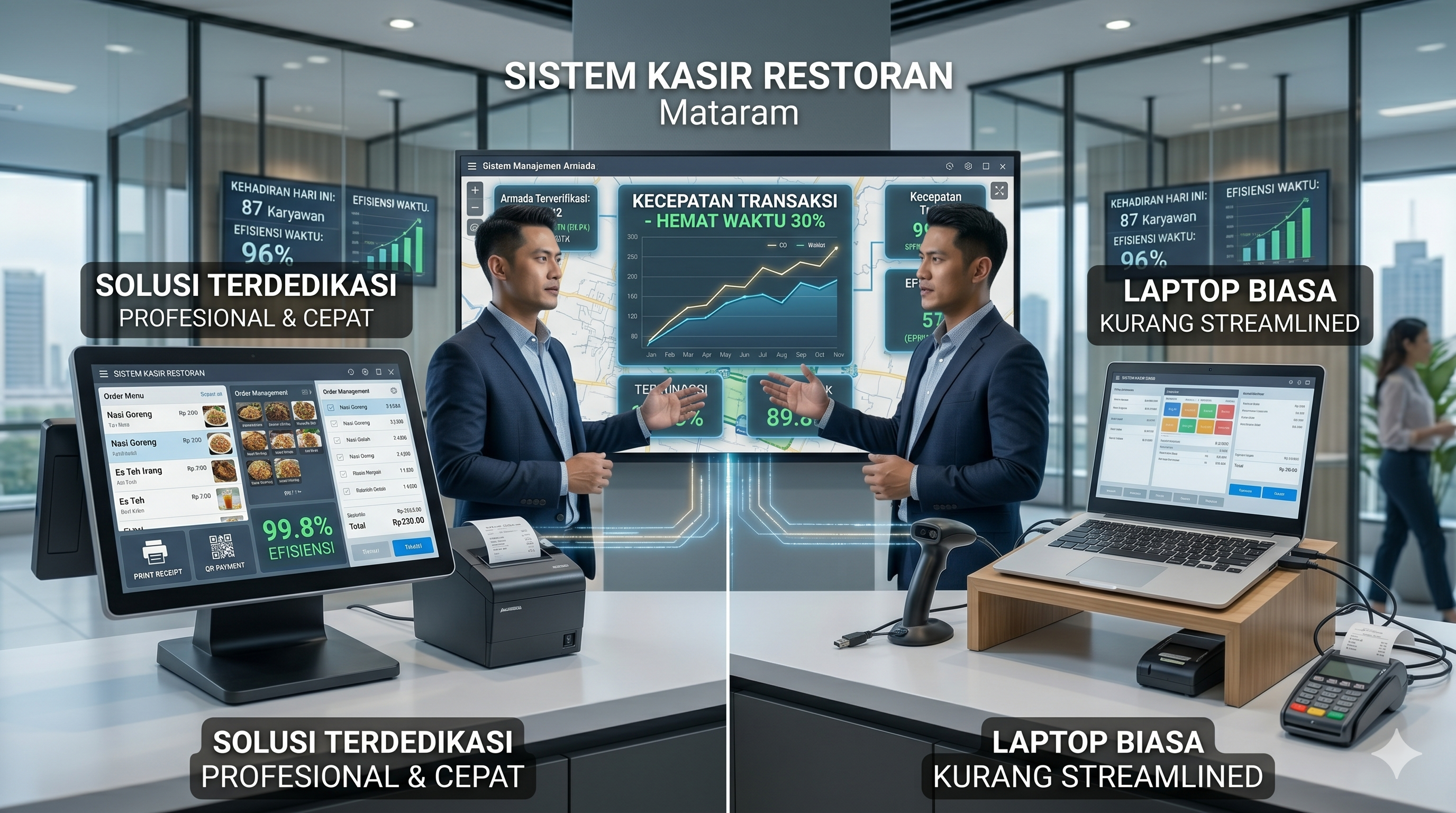 Mesin Kasir All-in-One vs Laptop Biasa